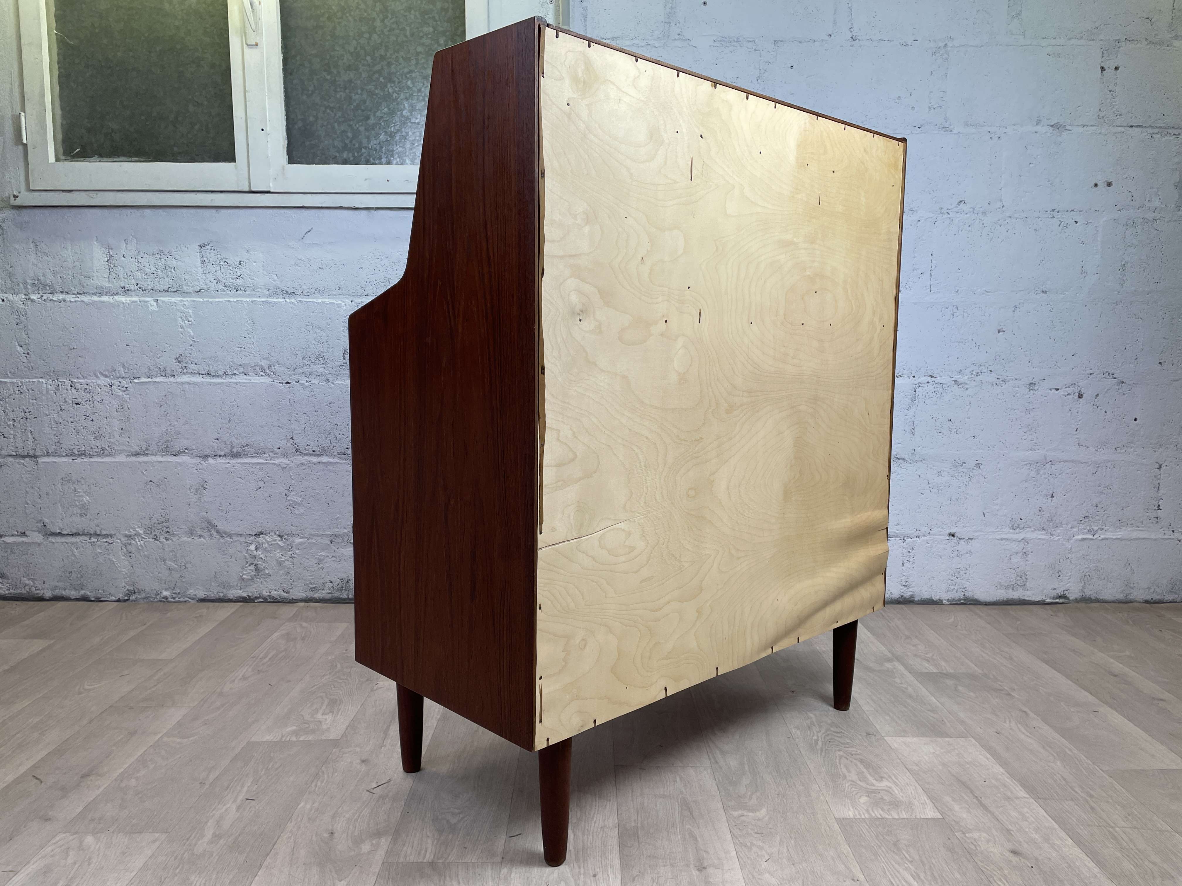 Vintage Scandinavian teak secretary, 60s