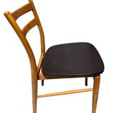 Set of six wooden chairs