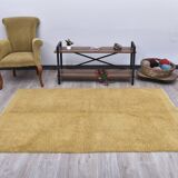 Mustard Moroccan Wool Berber Rug 133x211Cm
