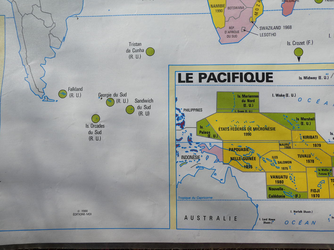 Carte scolaire la Décolonisation/Les Empires Coloniaux MDI - 1988