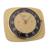 Horloge vintage ODO France - formica jaune