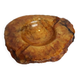 Caramel ocher alabaster ashtray Romano Bianchi Italy