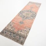 3X10 Pale Red Oriental Turkish Vintage Runner Rug, 91x315Cm