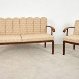 Ensemble de banc de salle à manger et de fauteuil, Vienne-Budapest, vers 1930.