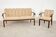 Dining room bench and armchair set, Vienna-Budapest, circa 1930.