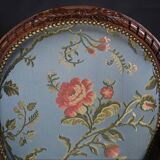 Pair of medallion back armchairs in Louis XVI style