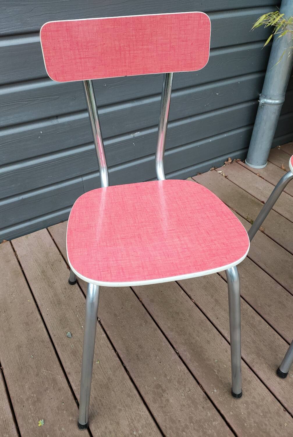 Paire de chaises en formica vintage