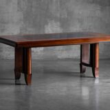 Art Deco parquetry dining table, France, 1930s