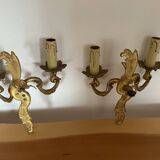 Paire d’appliques en bronze doré