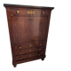 Secrétaire Empire en bois d'acajou et décors bronzes, tiroirs