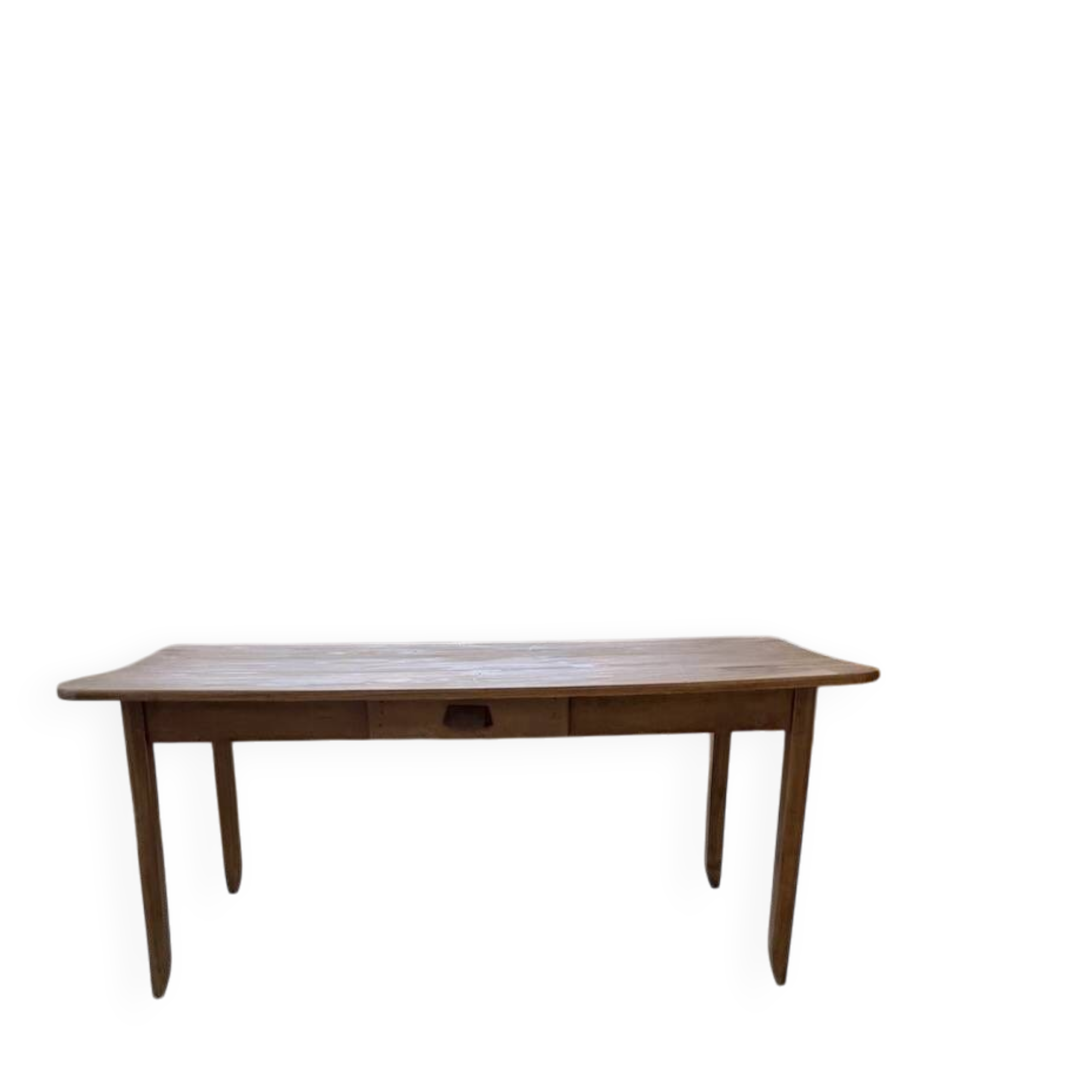 Beech and pine farmhouse table with spindle legs 170 cm