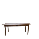 Beech and pine farmhouse table with spindle legs 170 cm