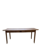 Beech and pine farmhouse table with spindle legs 170 cm
