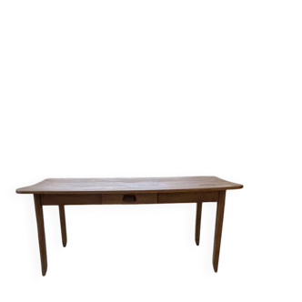 Table de ferme hêtre et pin pieds fuseaux 170 cm