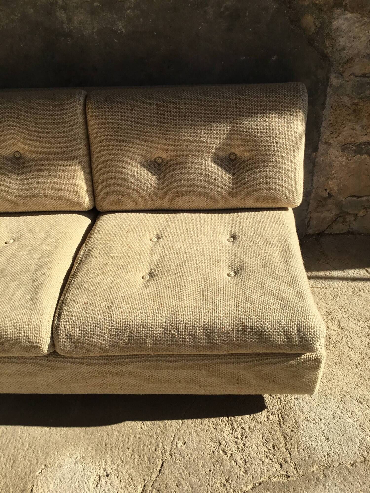 Three-seater canapé in mottled wool by Eddie Harlis - International Furniture