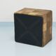 De Sede Patchwork Leather Cube Stool, Pouf, Ottoman, Switzerland, 1970s