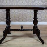 19th Century European Eclectic Walnut Living Room Table in Black, 1890s
