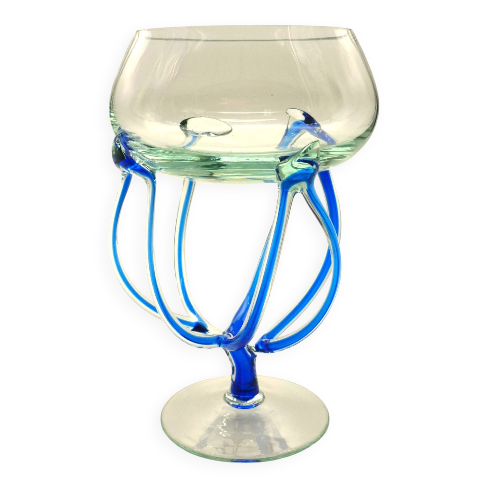 Blown crystal jellyfish bowl, creation by Vessiere at Baccarat.