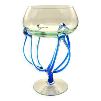 Blown crystal jellyfish bowl, creation by Vessiere at Baccarat.
