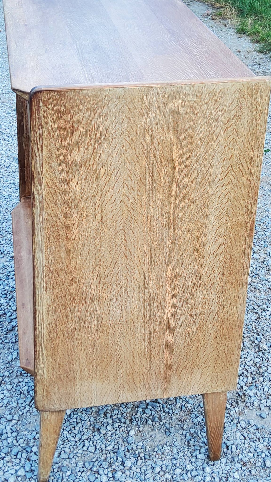 Vintage Gérard Guermonprez chest of drawers with 3 compass feet from the 50s
