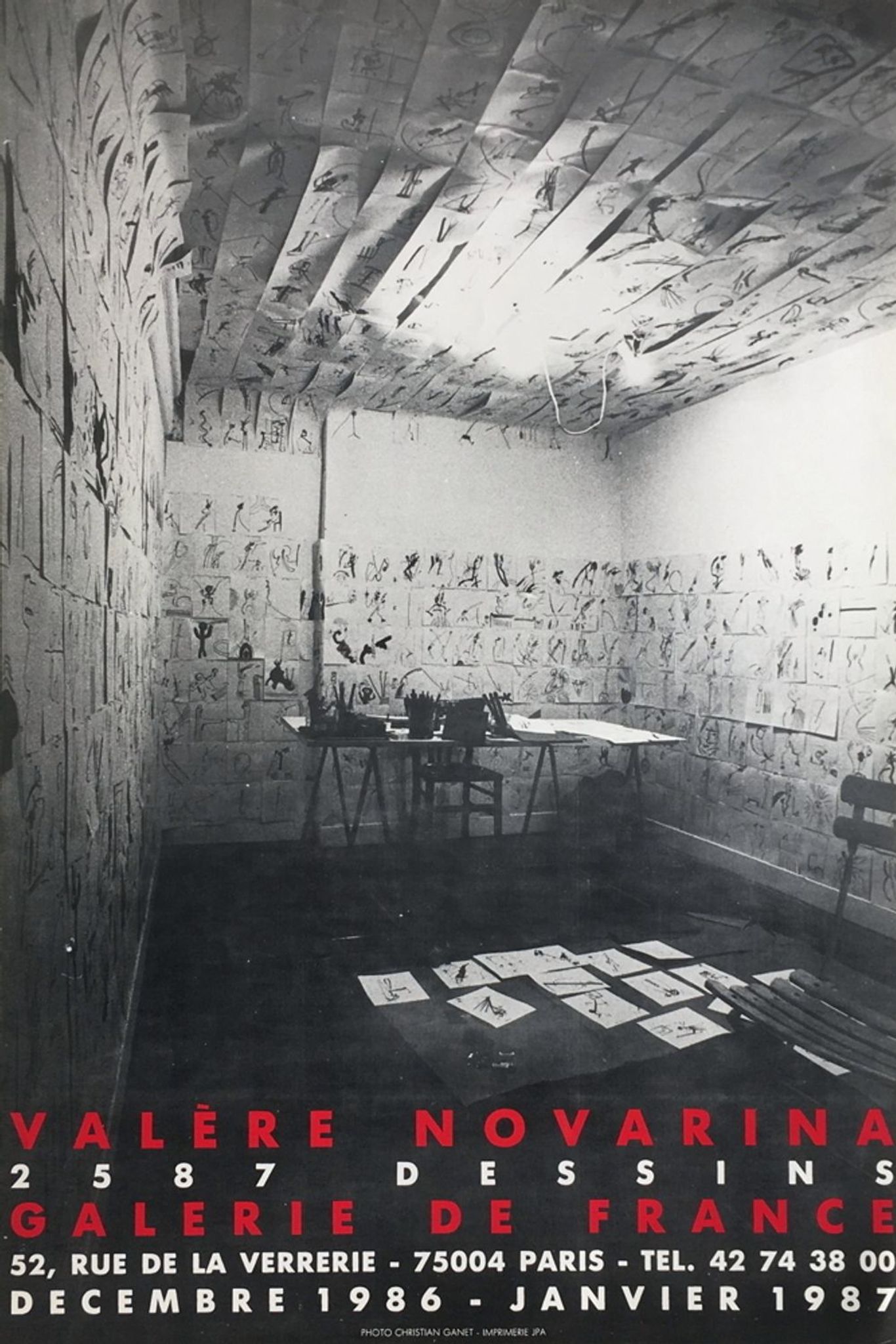 Affiche Valère Novarina 1987