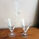 Set of 3 stemmed glasses, foliage design