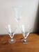 Set of 3 stemmed glasses, foliage design