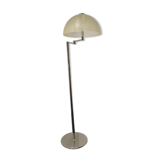 Lampadaire vintage en métal et résine synthétique