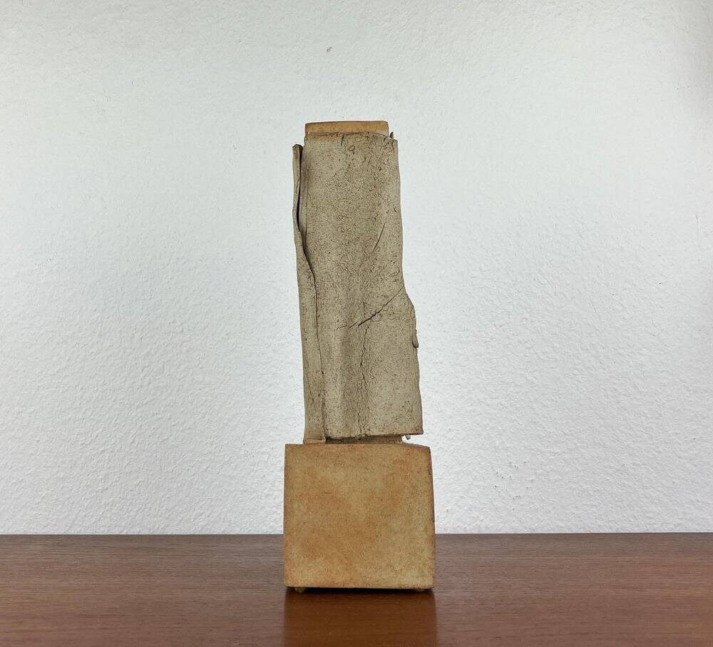 Klaus Lehmann, German postmodern brutalist sculpture of studio pottery column no. 247 78, 1978, ceramic