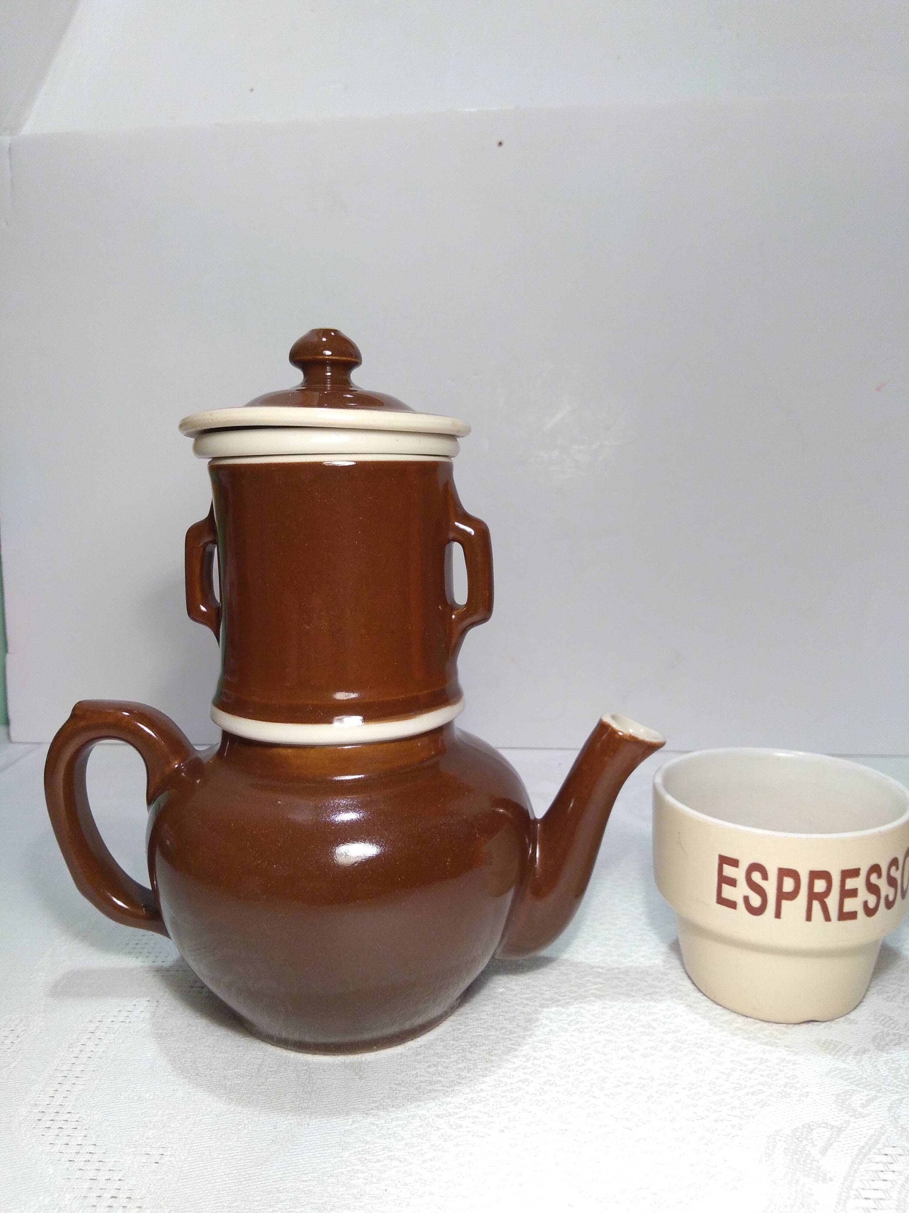 Vintage ceramic individual coffee maker