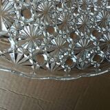 Vintage chiseled glass pendant light