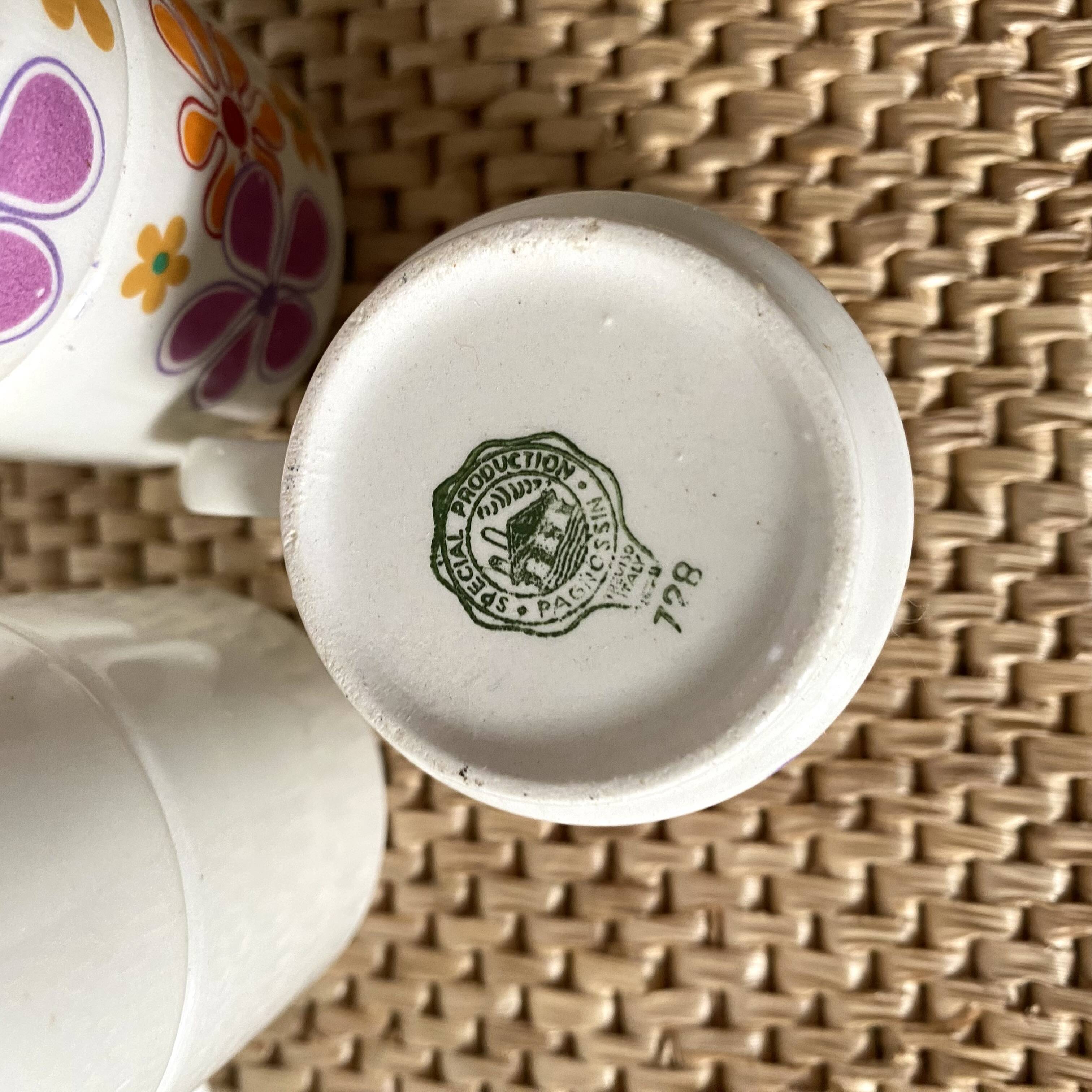 Vintage Italy Pagnossin espresso coffee cups