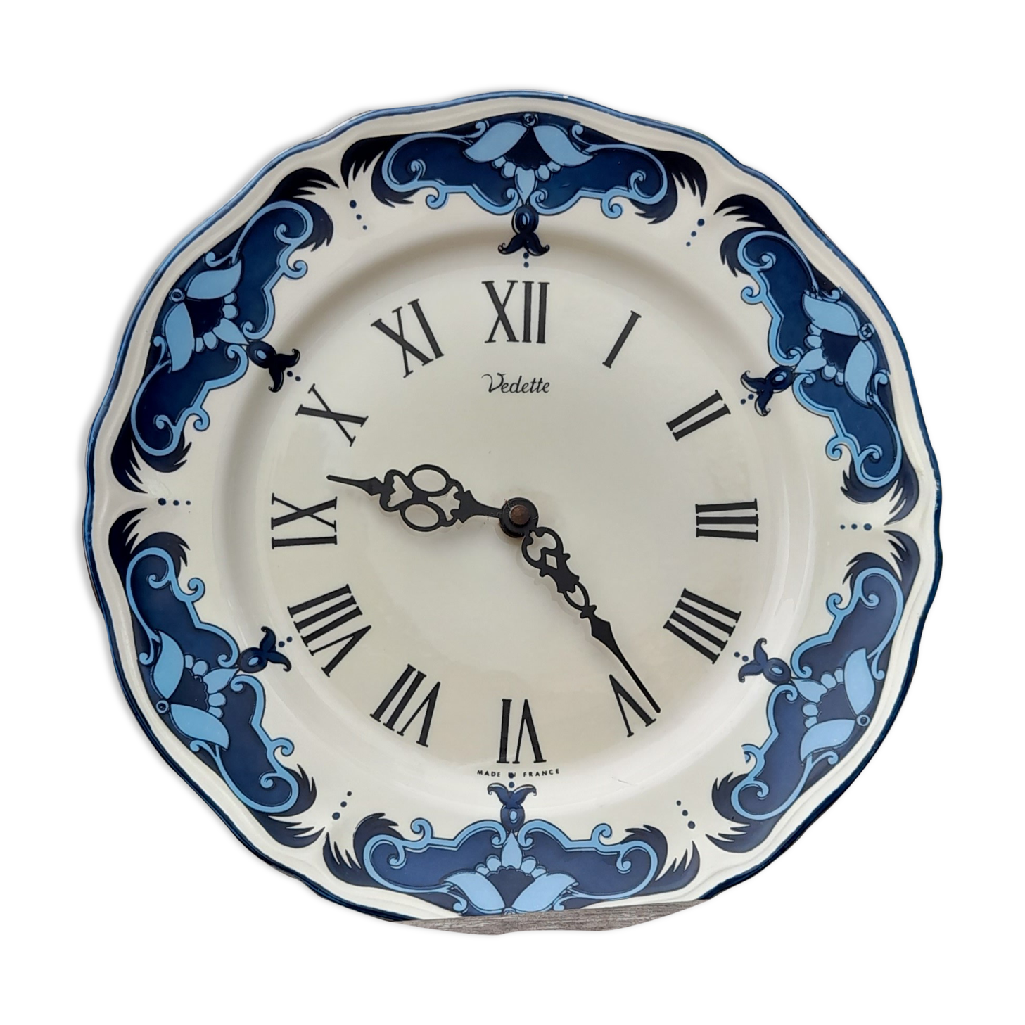 Old pendulum/wall plate earthenware moulin des loups, circa 1970's