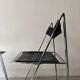 Set of 2 folding chairs in leather and chrome model Elios by Fontini & Geraci, Italy 1970