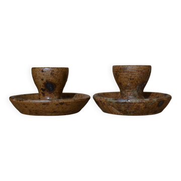Lot de 2 coquetiers en grès
