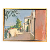 Original Swedish Oil on Canvas – “Town” by Mats Rydstern – Signed – Vintage & Framed – 37 × 49 cm (14.6" × 19.3")