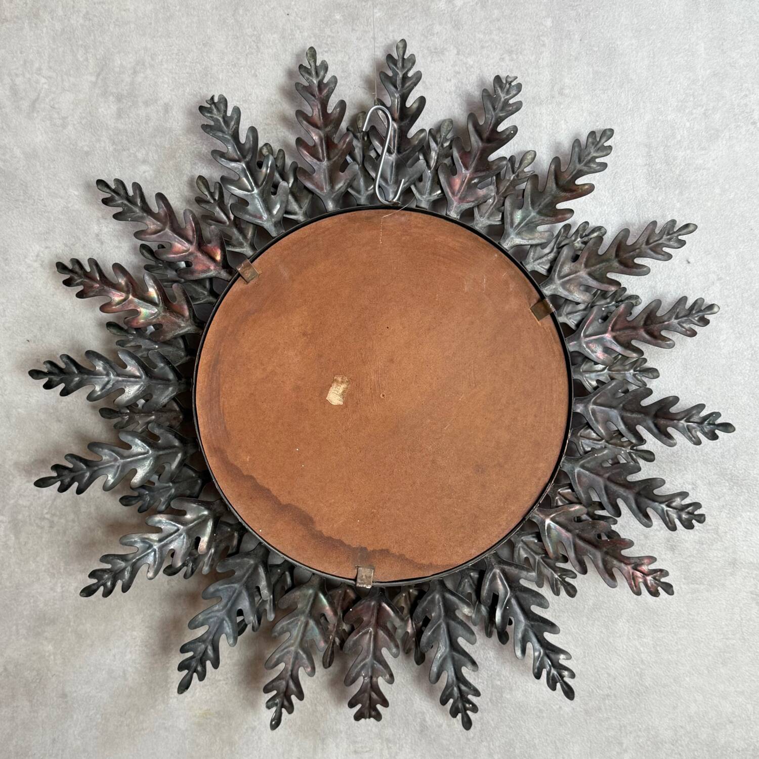 Round Sun Mirror iron from the 1950s Italy