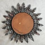Round Sun Mirror iron from the 1950s Italy