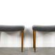2 vintage footrests with wool seat