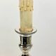 Silver-plated bronze lamp base, candlestick converted into a lamp, H. 53.5 cm
