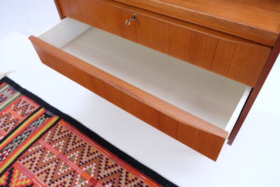 Vintage Danish secretary from the 1960s/70s, in teak, mid-century style.