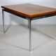 Mid Century Walnut Dining Table with Chrome Base, 1960s