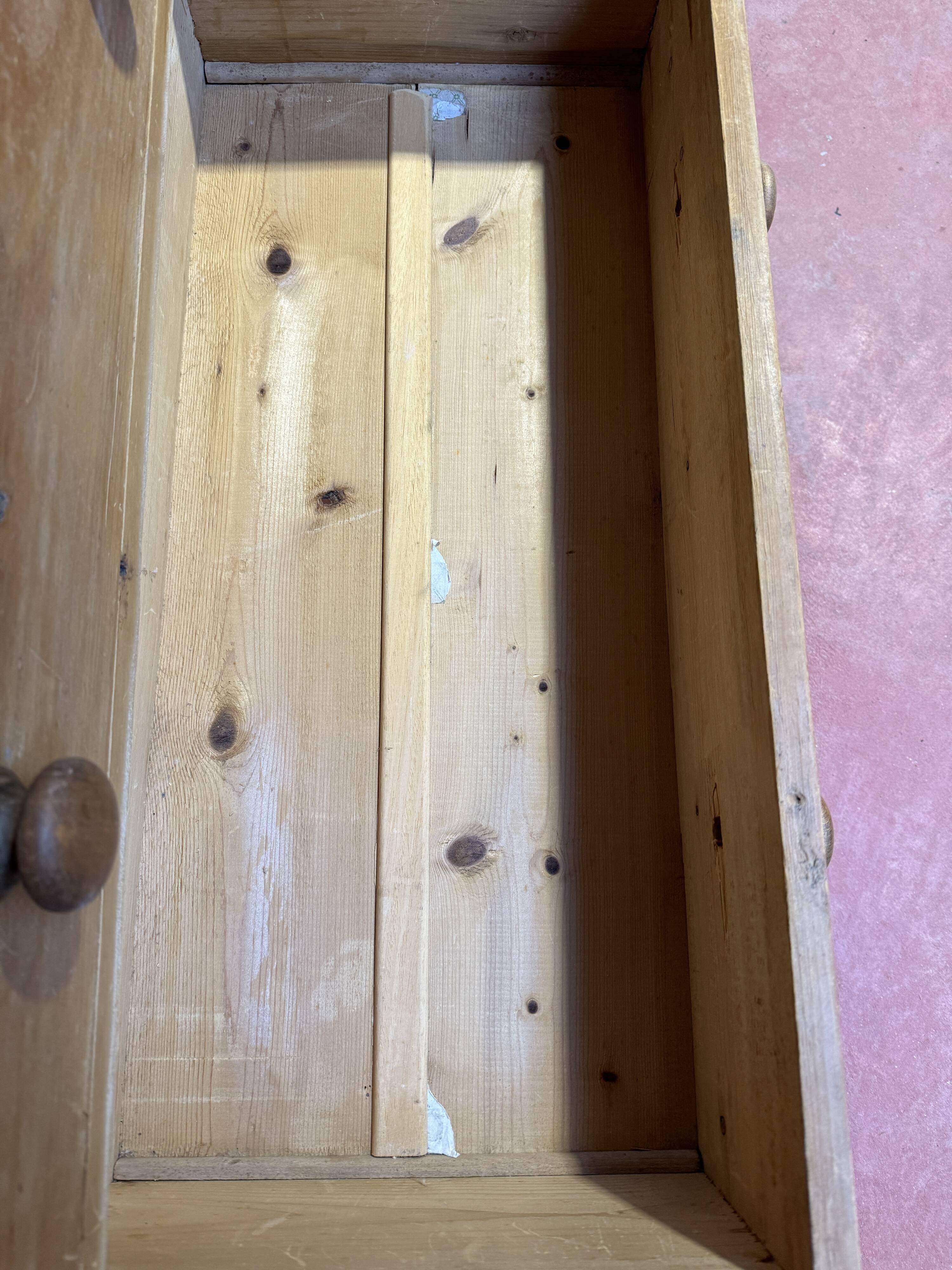 English pine chest of drawers