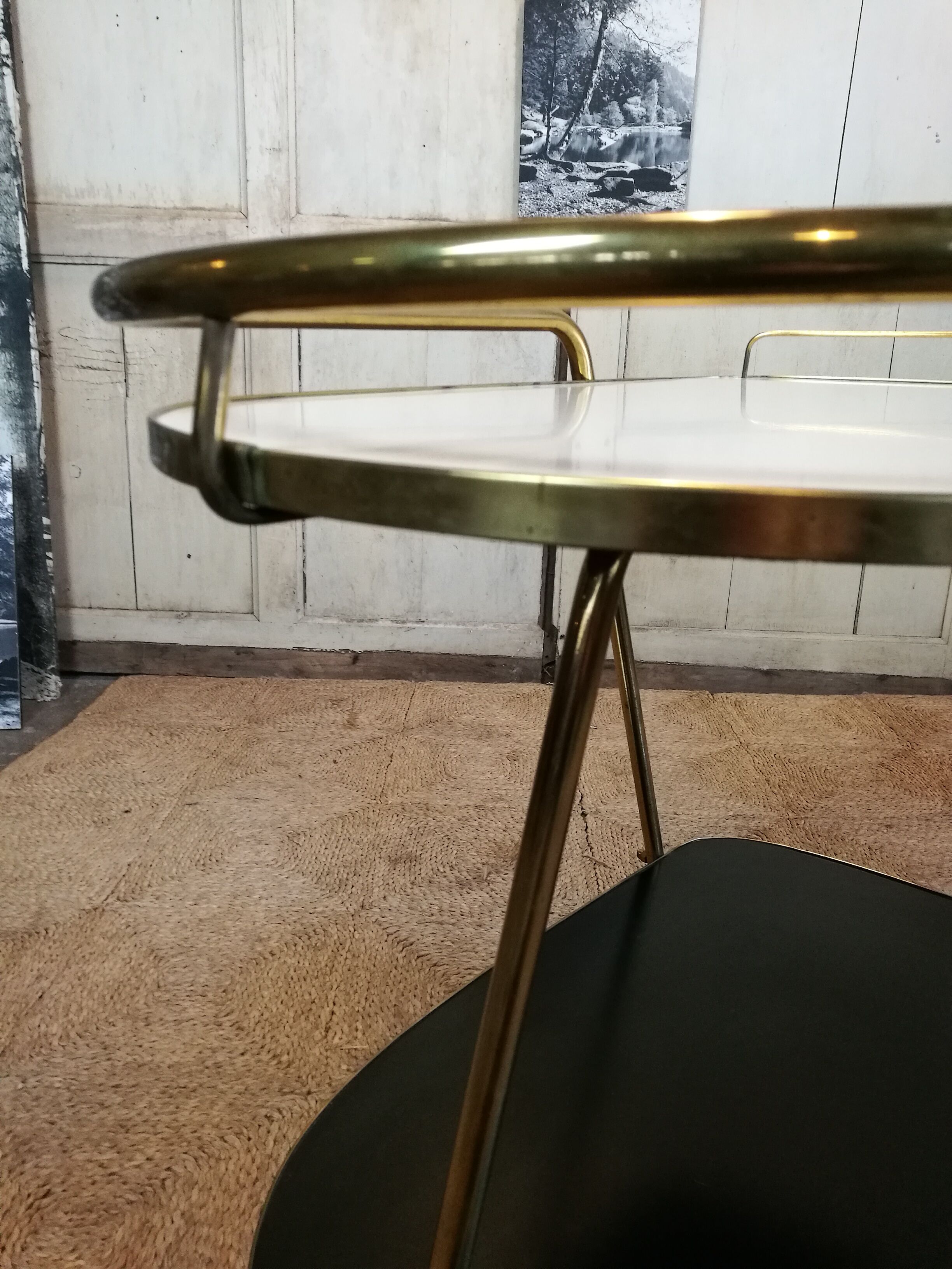 Brass and formica dessert