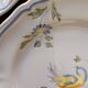 7 hand-painted earthenware dessert plates – France, 1950s