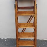 Old and very beautiful restored wooden stepladder 1920/40