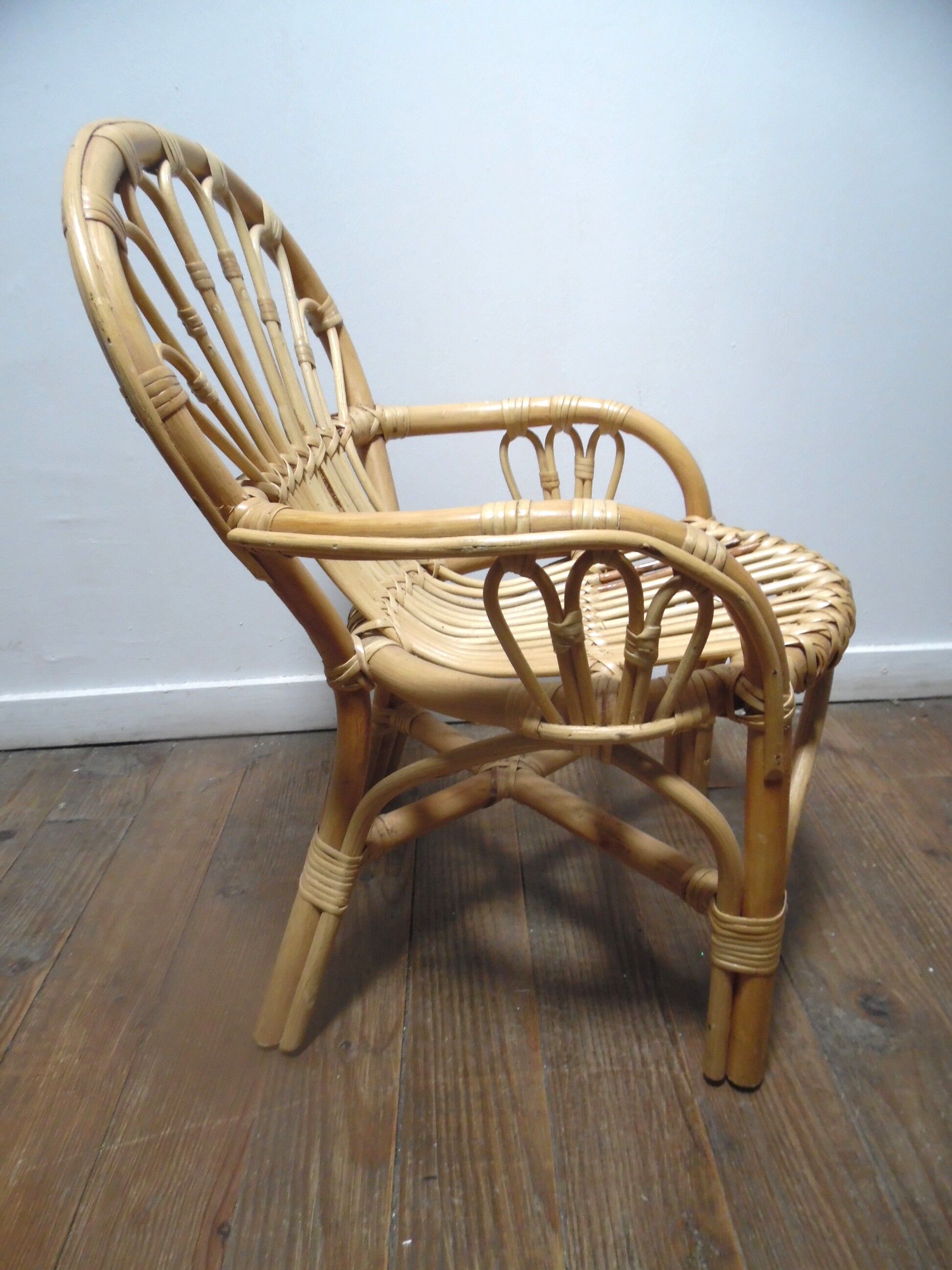 Armchair in rattan for child