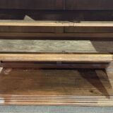 Early 20th century Breton oak serving trolley with a marble top