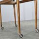 Mid Century Walnut Serving Cart, Czechoslovakia, 1970s