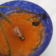 Art Deco suspension by Frères Muller Lunéville, made of glass paste.